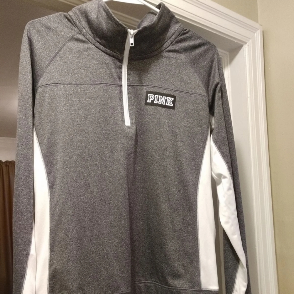 Brand New 3/4 zip PINK top